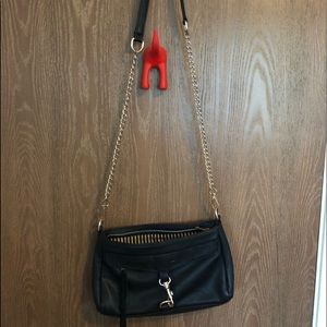 Black and gold chain purse.